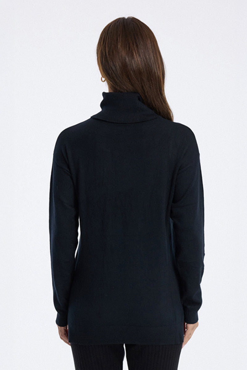 Knit Sweater with Button Cuff