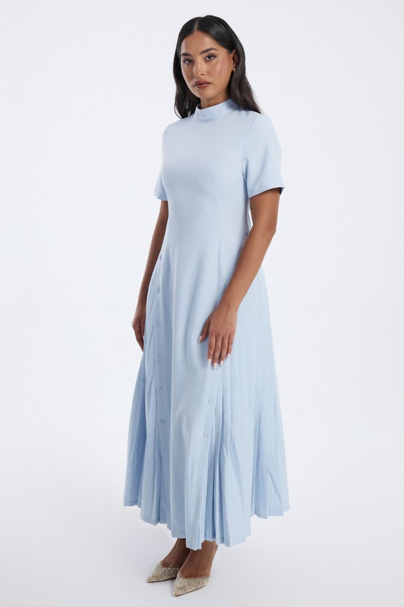 Maxi Dress with Side Button Details