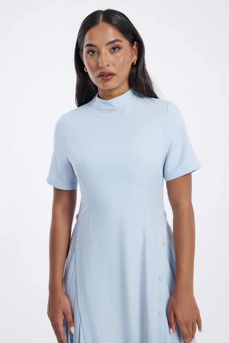 Maxi Dress with Side Button Details