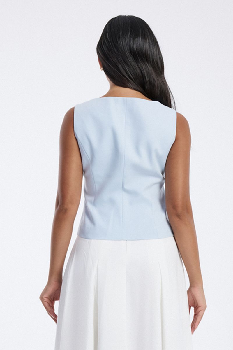 Sleeveless Button Down Vest