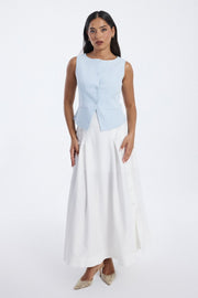 Maxi Skirt with Side Buttons