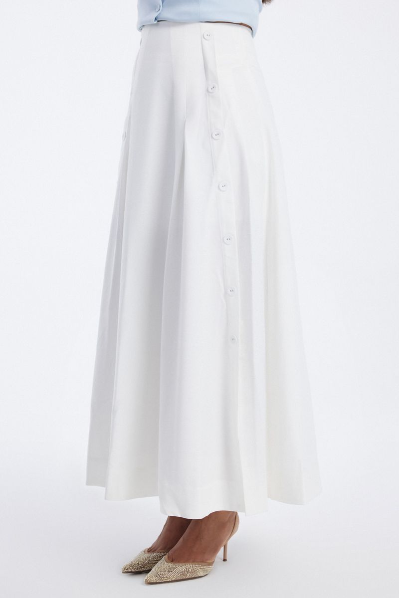 Maxi Skirt with Side Buttons