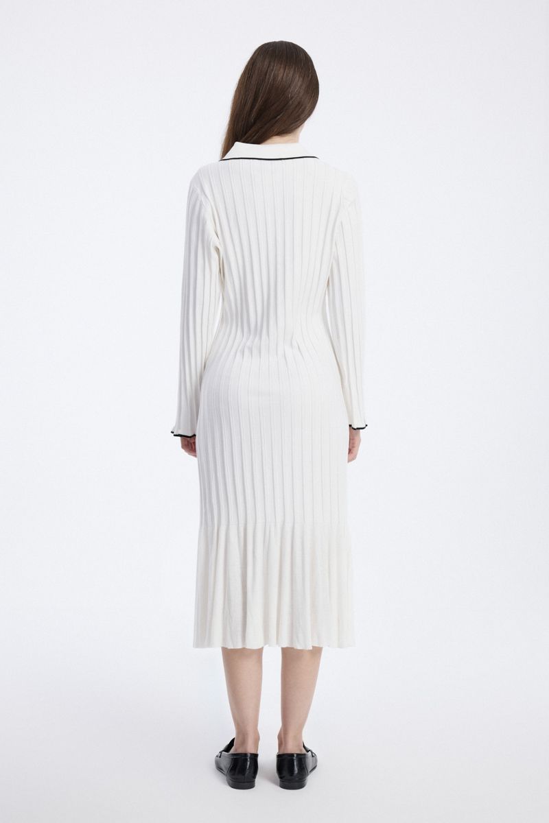 Ribbed Knit Midi Dress