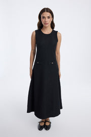 Sleeveless Textured Maxi Dress