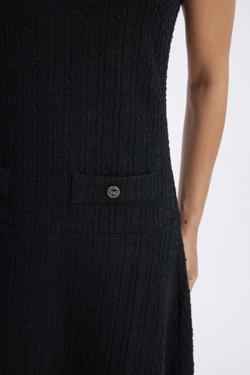 Sleeveless Textured Maxi Dress