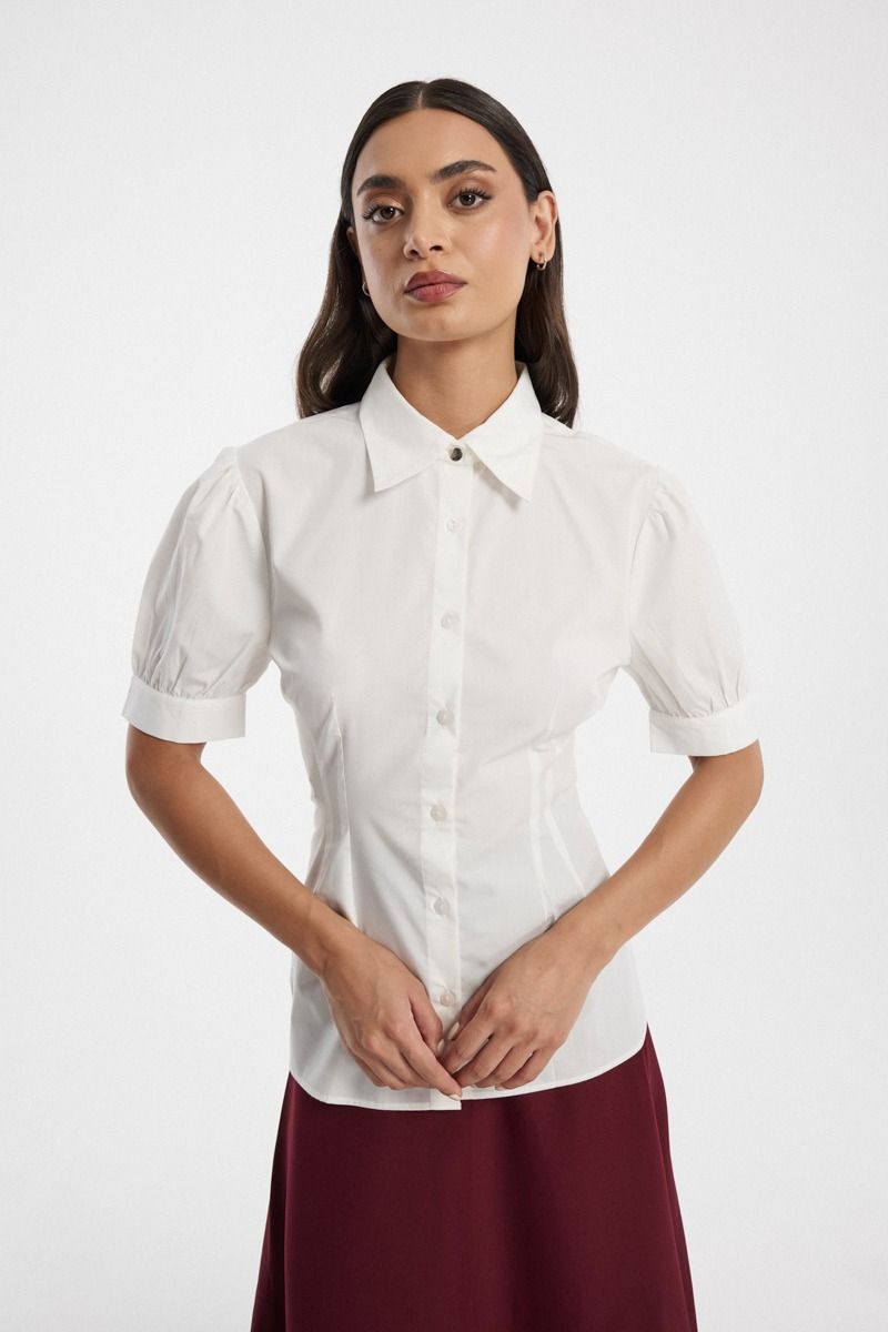 Short Sleeve Shirt with Button Front