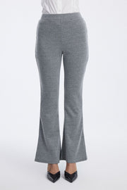 Flared Trousers with Subtle Pattern