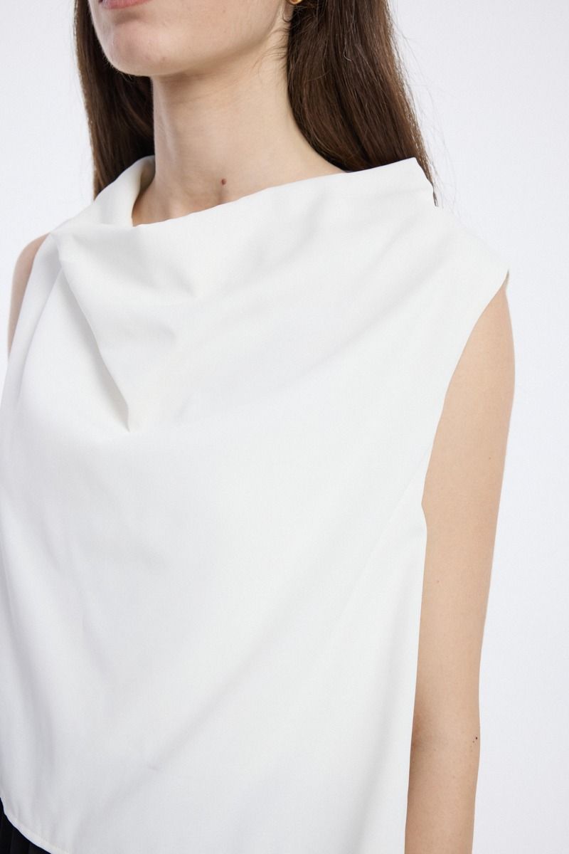 Sleeveless Drape Neck Maxi Dress