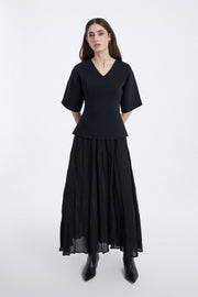 Maxi Dress with Peplum Top