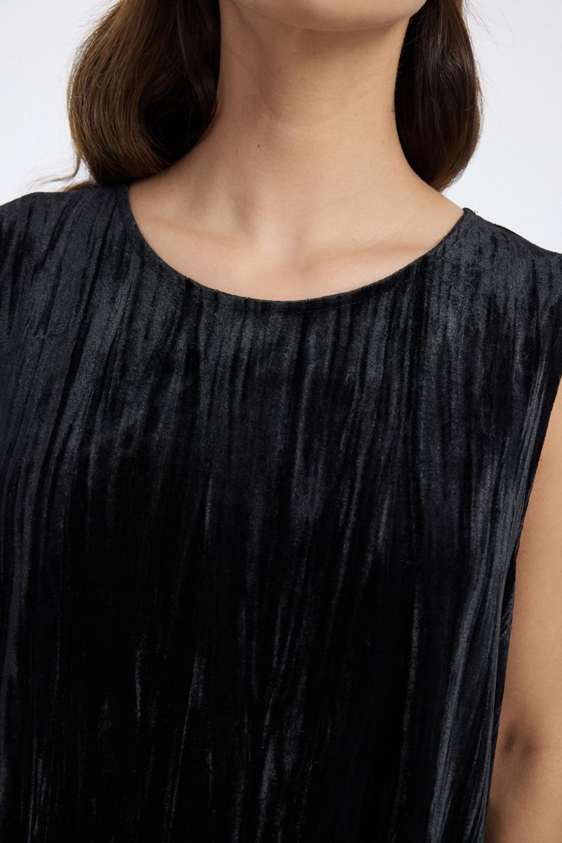 Sleeveless Velvet Maxi Dress