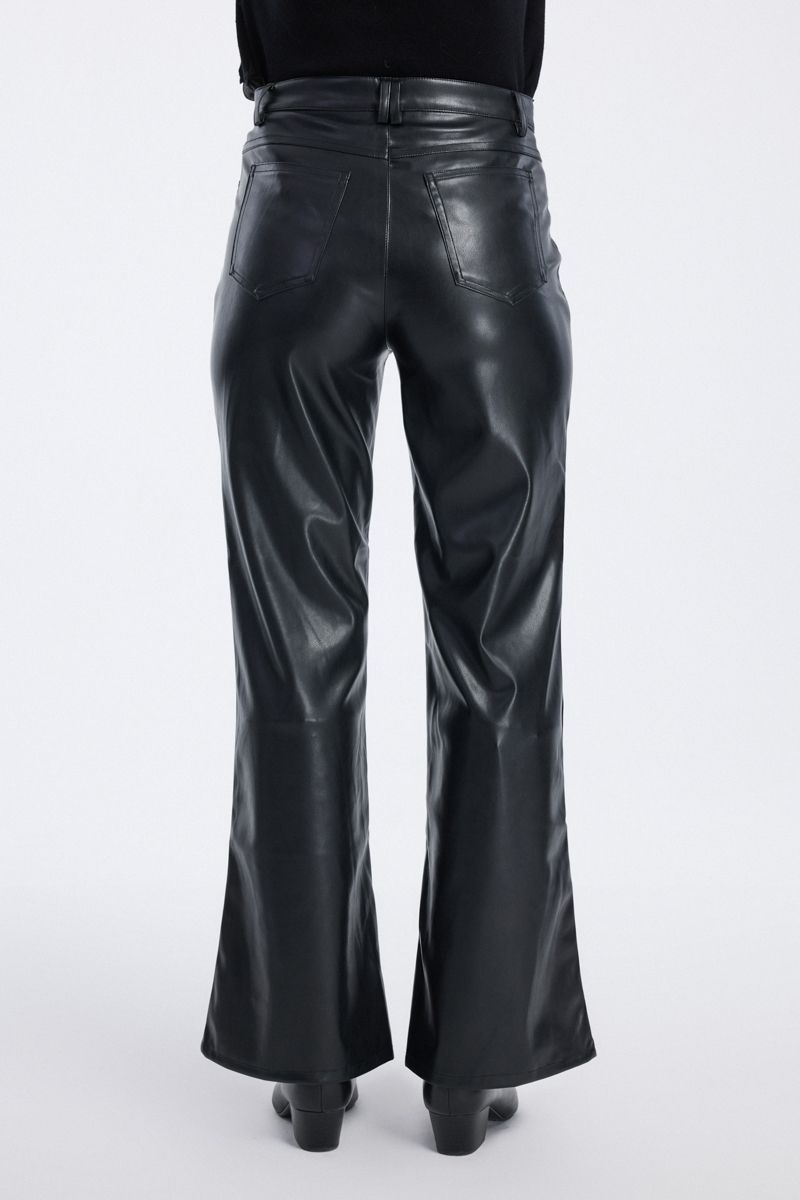 Women Faux Leather Flared Pants