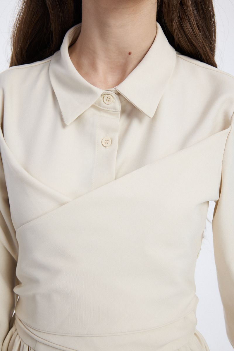 Longline Dress with Waist Tie