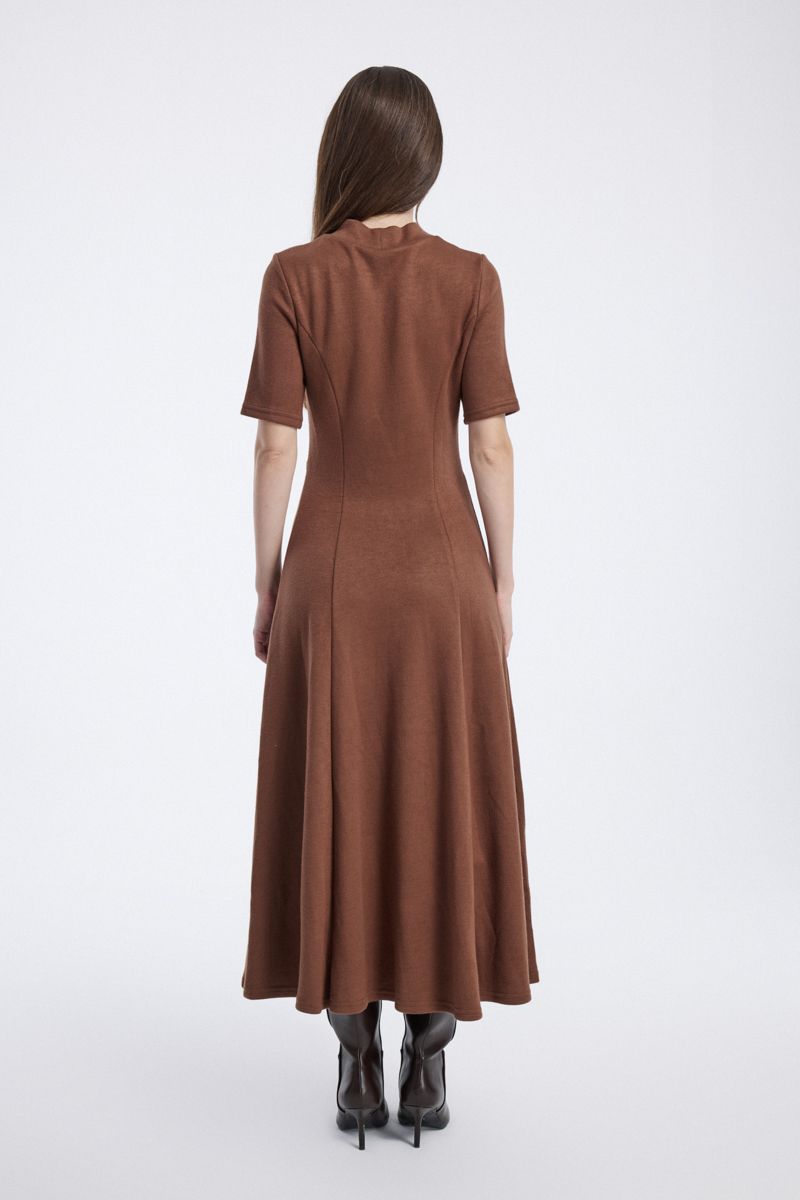 Longline Dress with Waist Belt