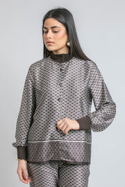 Printed Button Up Shirt