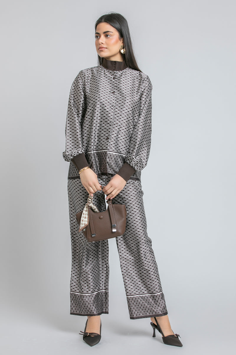 Wide Leg Printed Pants