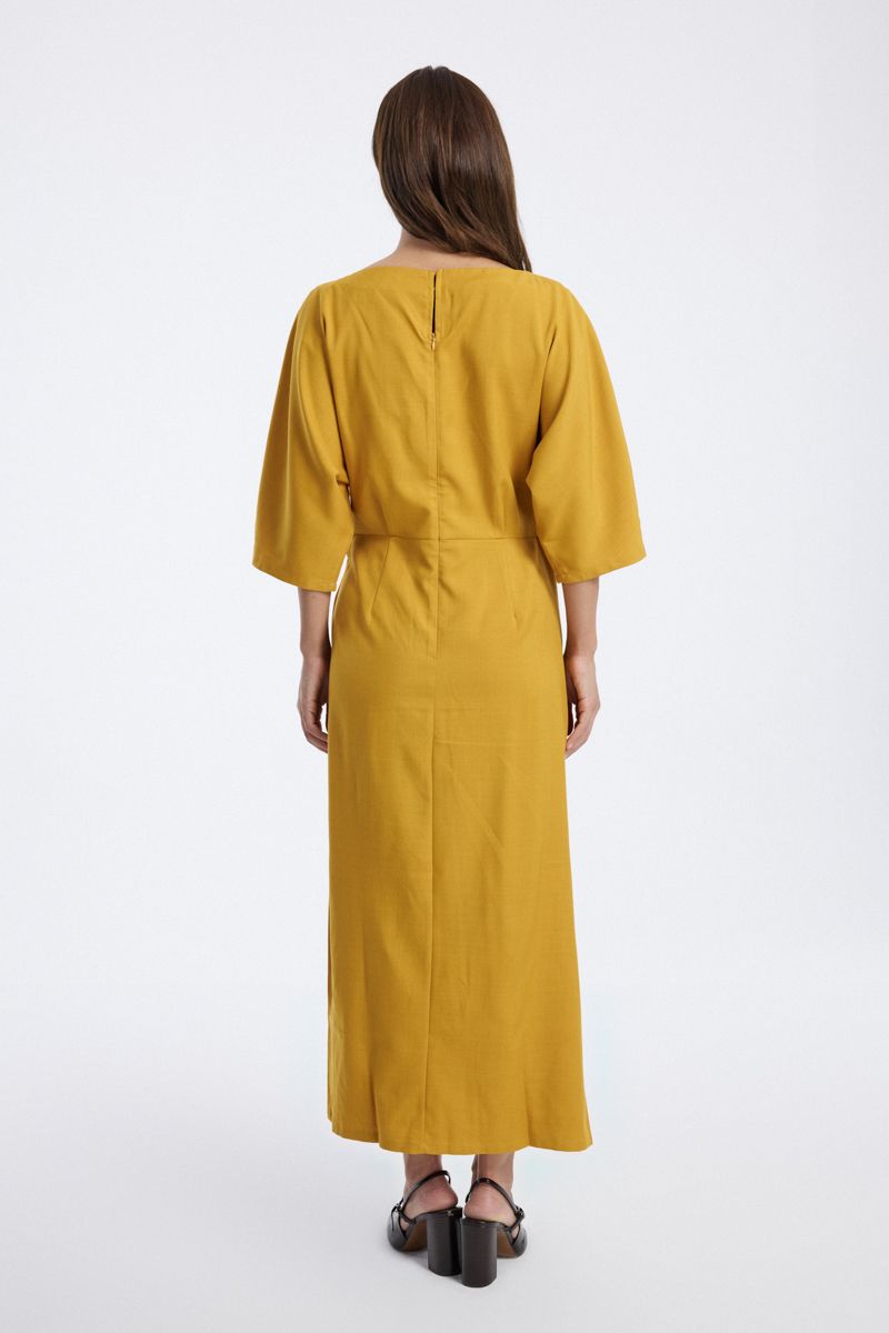 Maxi Dress with Side Drape