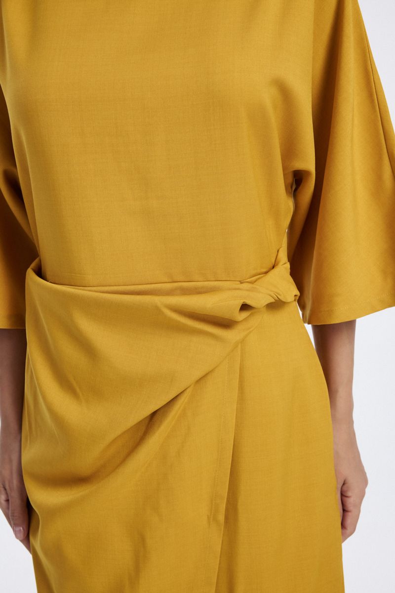 Maxi Dress with Side Drape