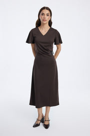Midi Dress with Side Buckles