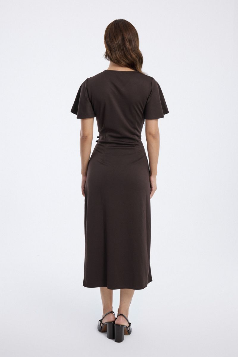 Midi Dress with Side Buckles