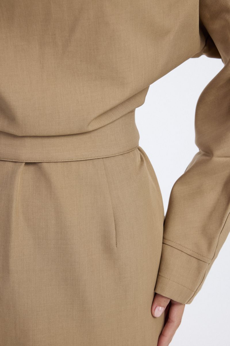 Longline Dress with Belted Waist