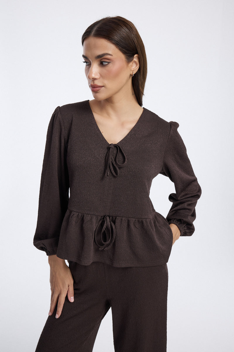 Blouse with Front Tie Details