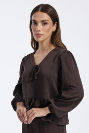 Blouse with Front Tie Details
