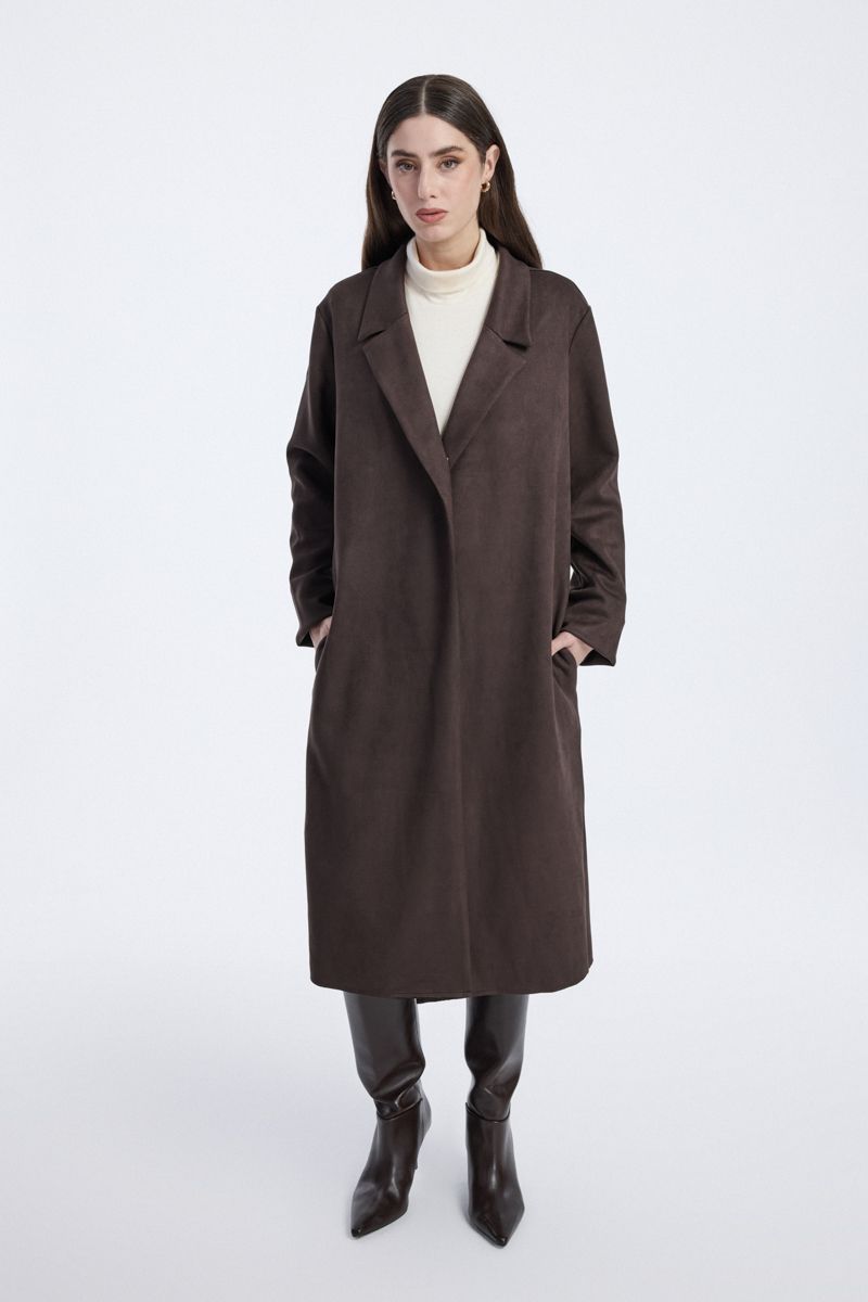 Longline Coat with Side Pockets