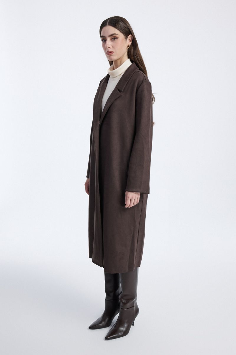 Longline Coat with Side Pockets