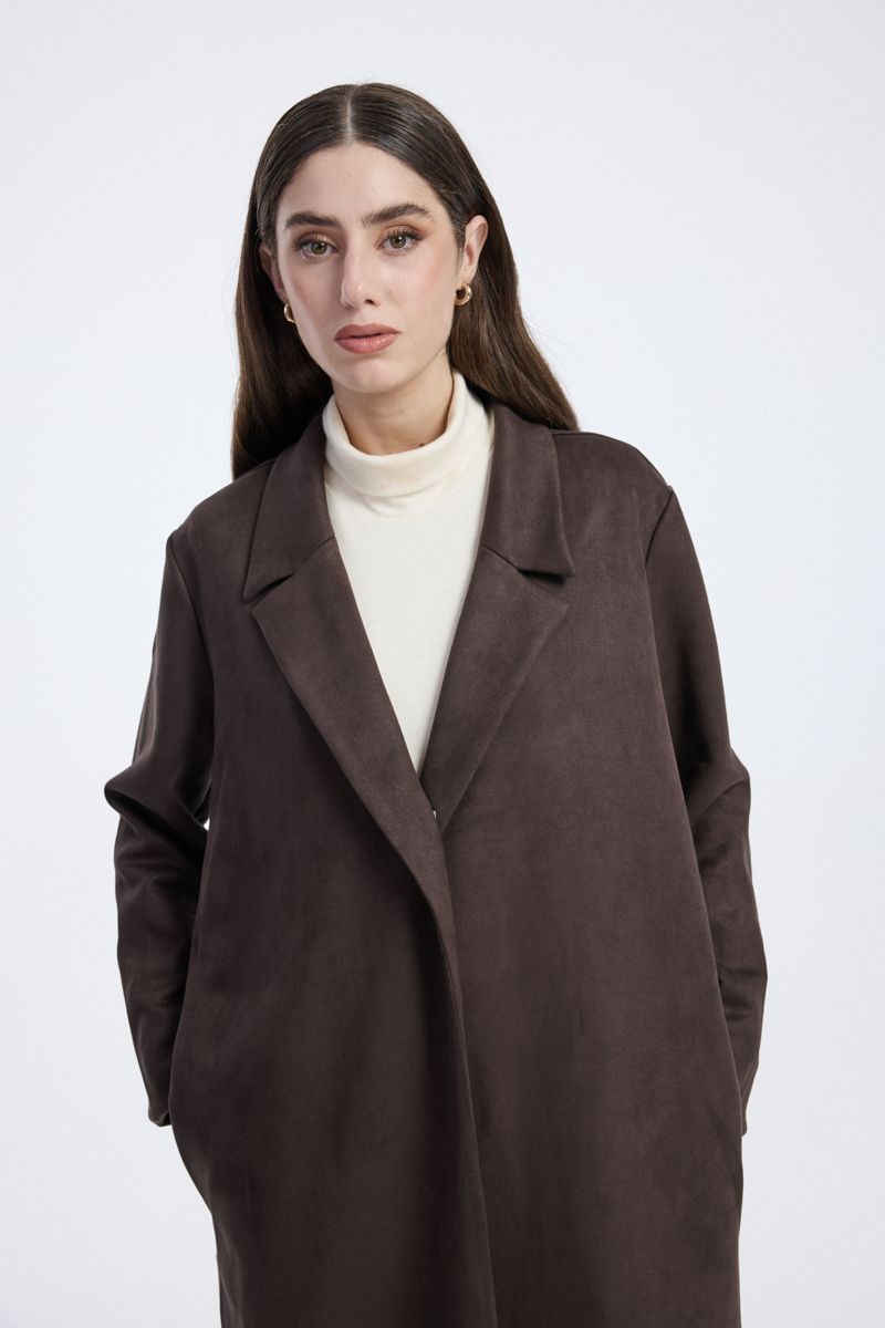 Longline Coat with Side Pockets