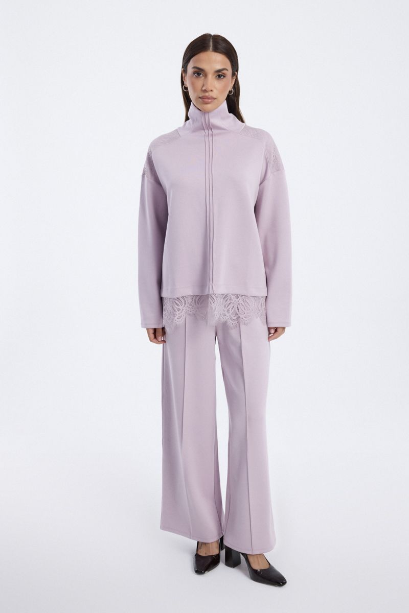 بنطلون نسائي واسع بخصر مطاطي