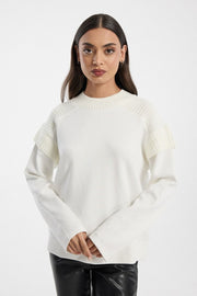 Women Knit Detail Sweatshirt