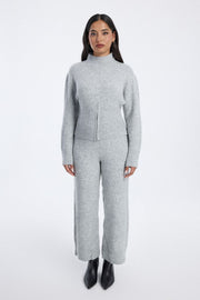 knitted wide leg pants