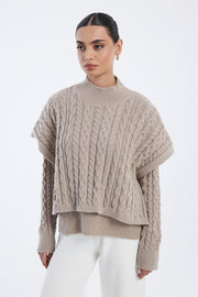 knitted layered blouse