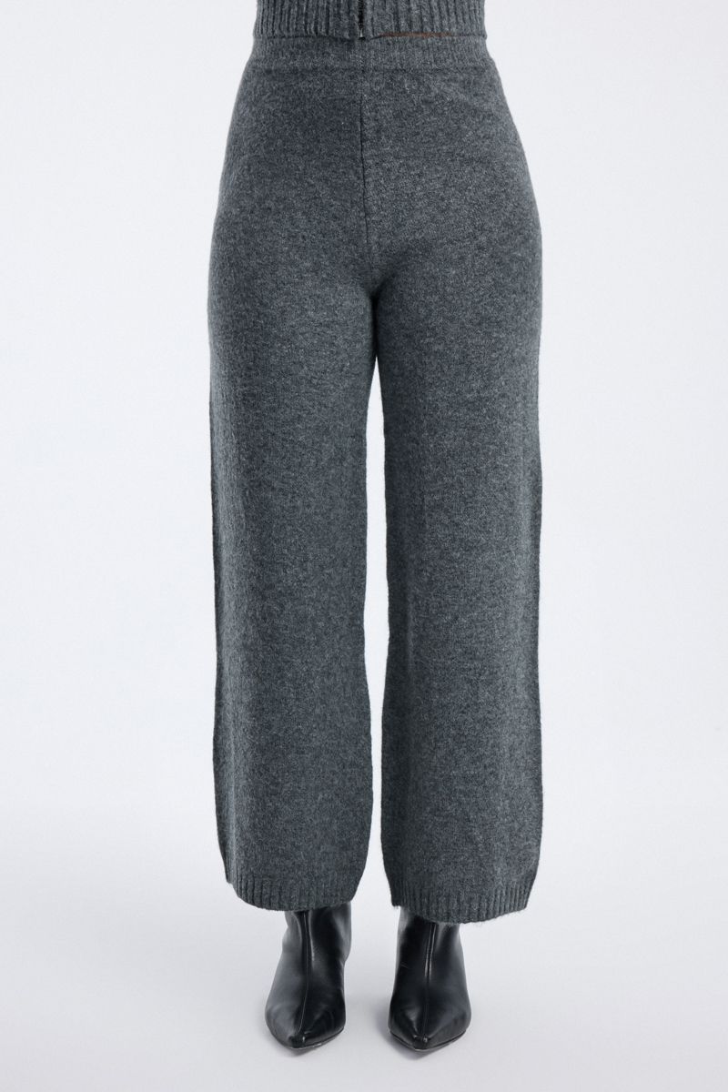 knitted wide leg pants