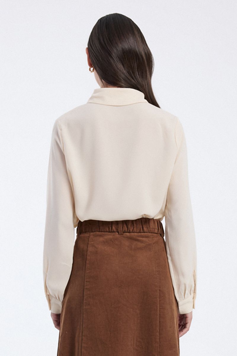 Shirt with Front Ruffle Detail