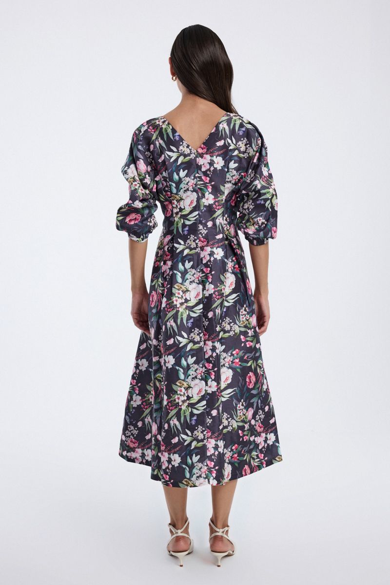 floral print longline dress