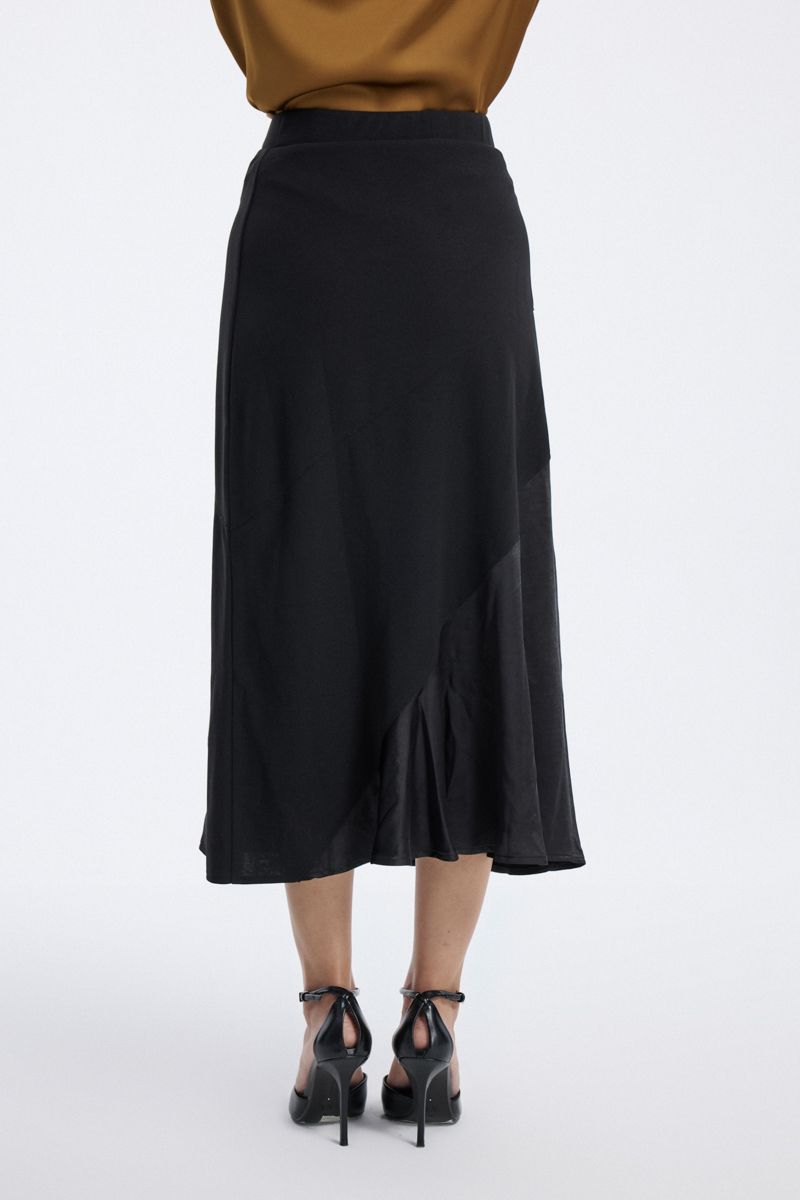 Asymmetrical Panel Midi Skirt