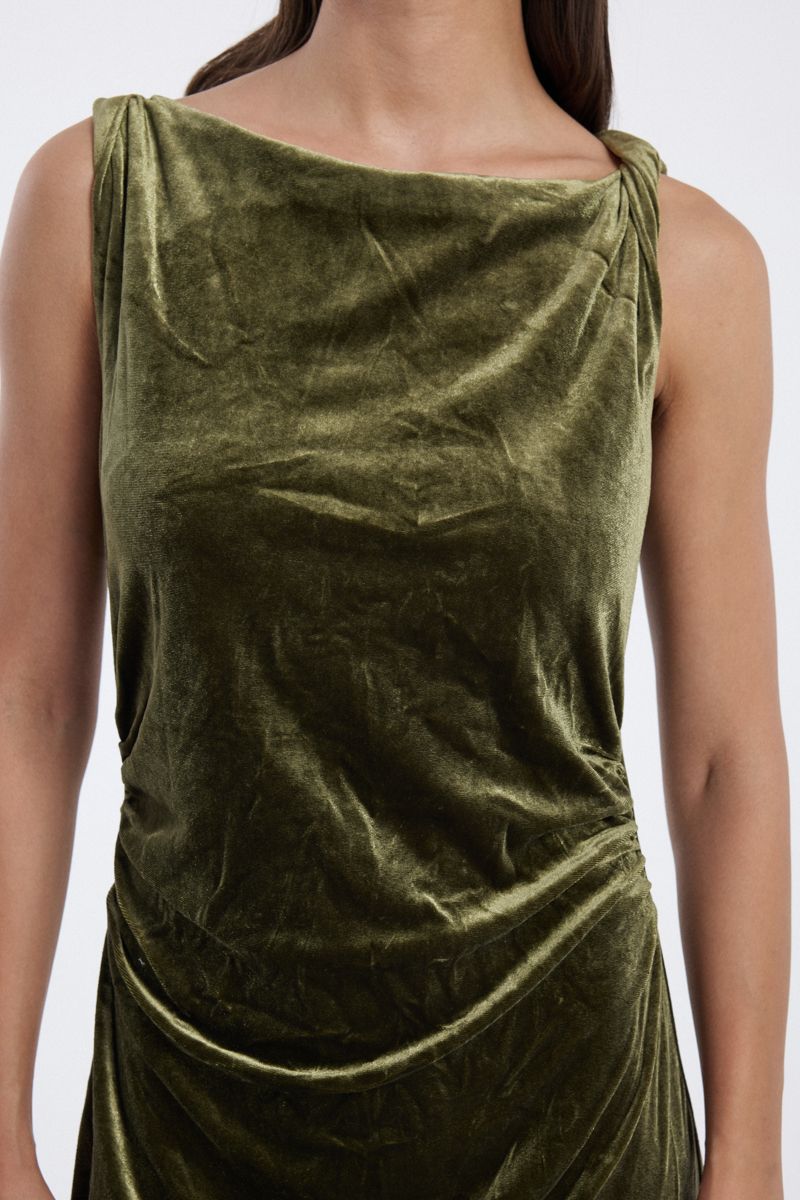 velvet sleeveless maxi dress