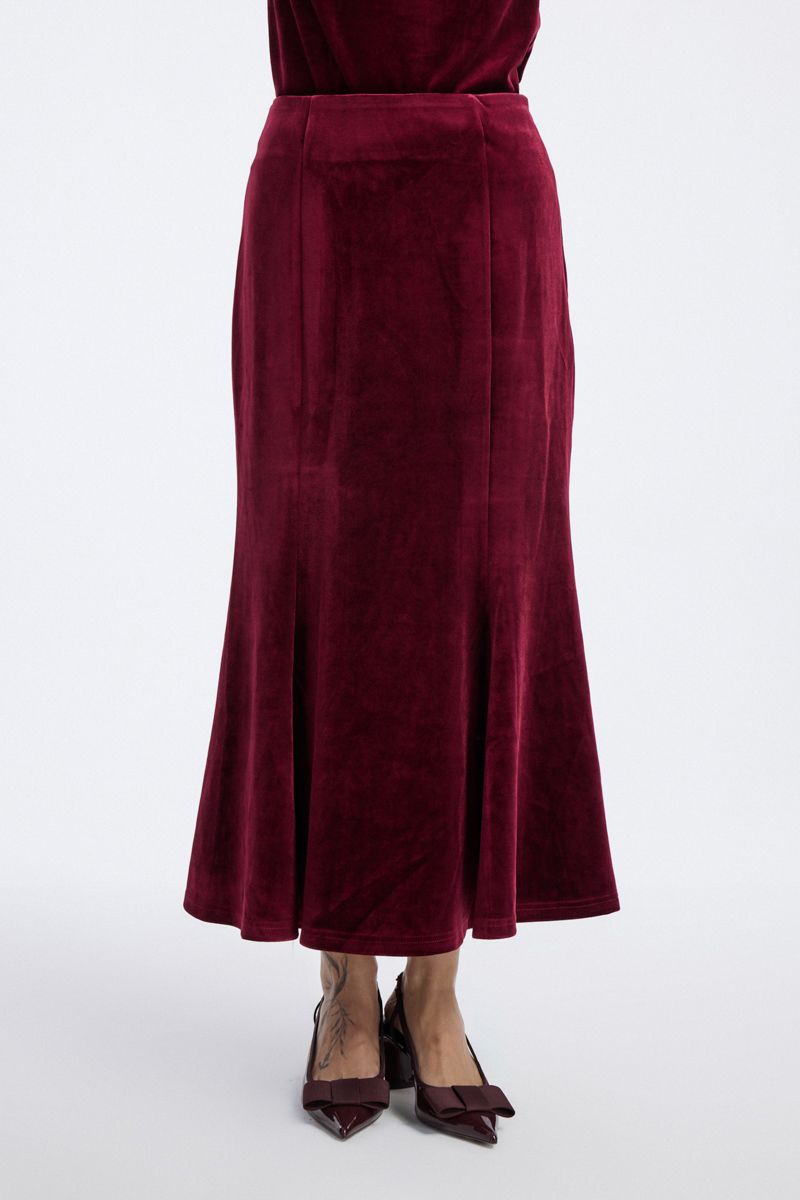 Velvet Longline Skirt