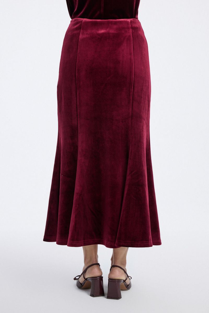 Velvet Longline Skirt