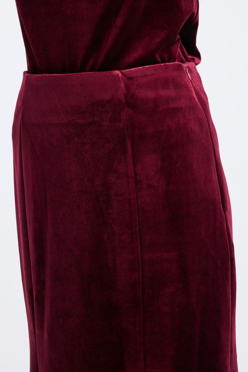 Velvet Longline Skirt