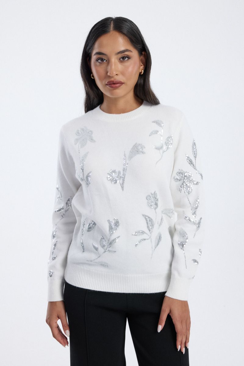 knitted sweater with sequin
