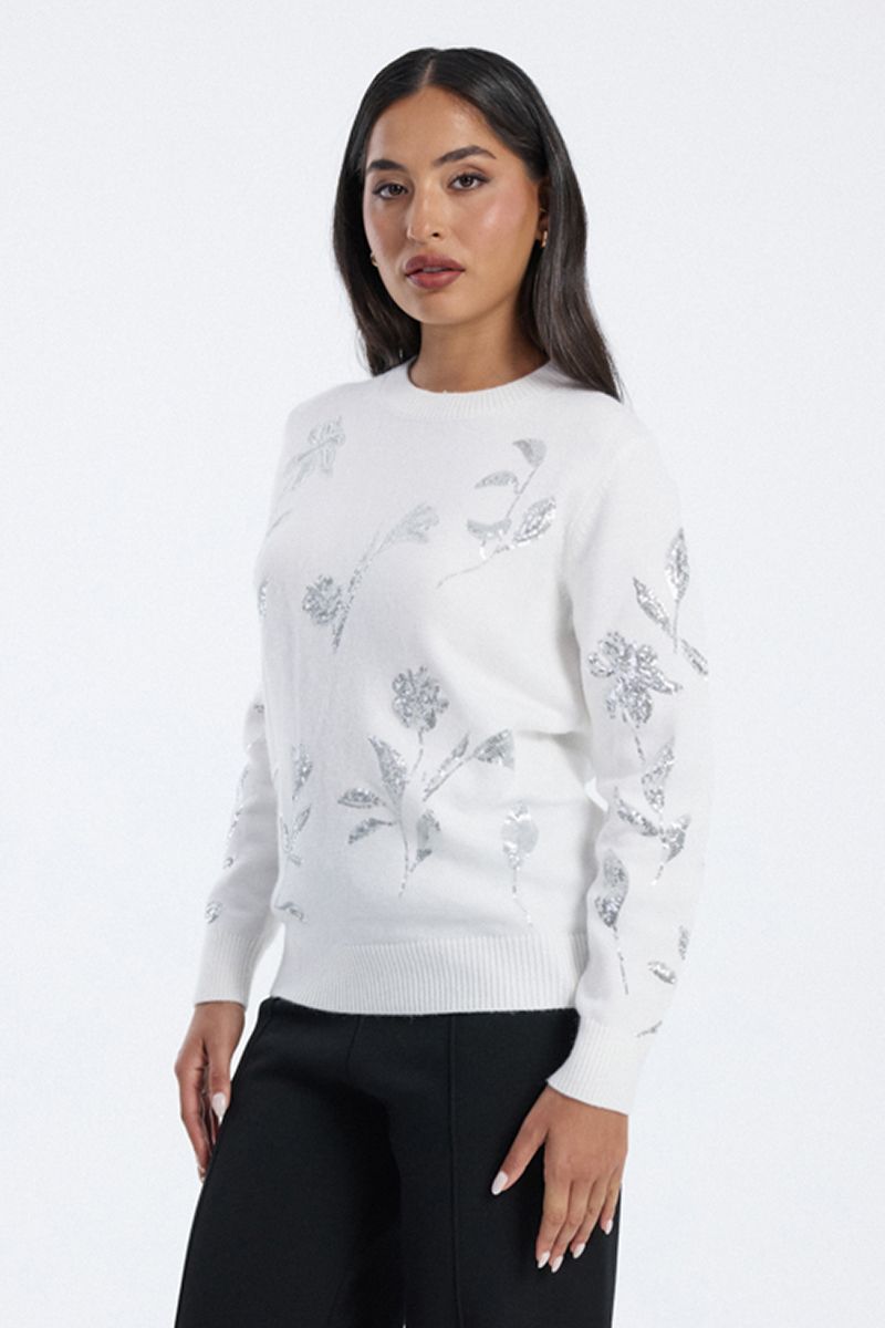 knitted sweater with sequin
