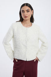 Women textured sequin jacket