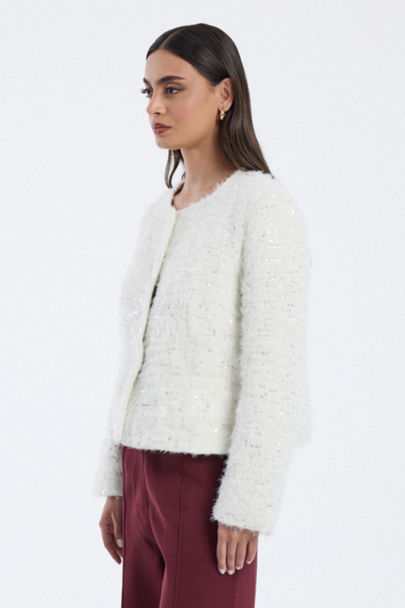Women textured sequin jacket