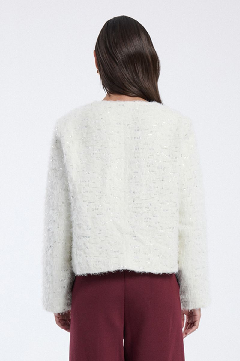 Women textured sequin jacket