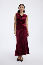 Velvet Longline Skirt