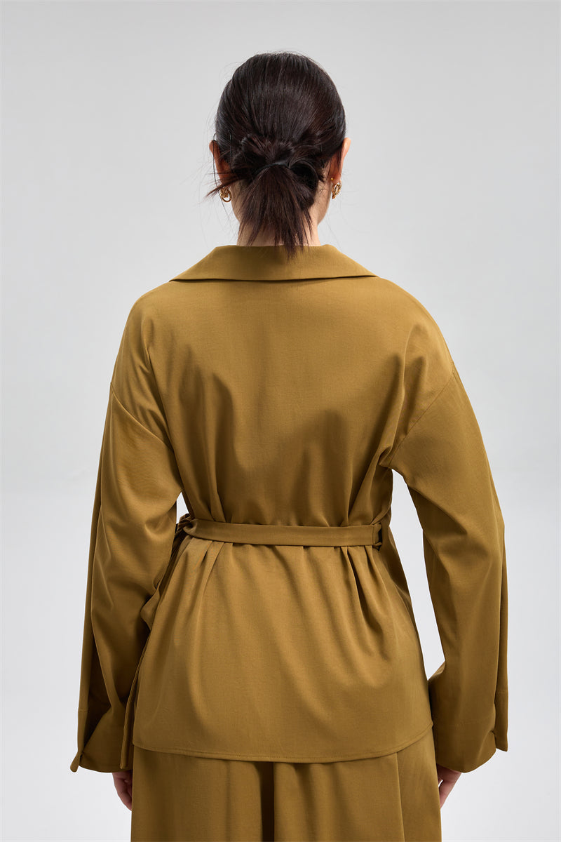 بلوزة لف بربطة جانبية