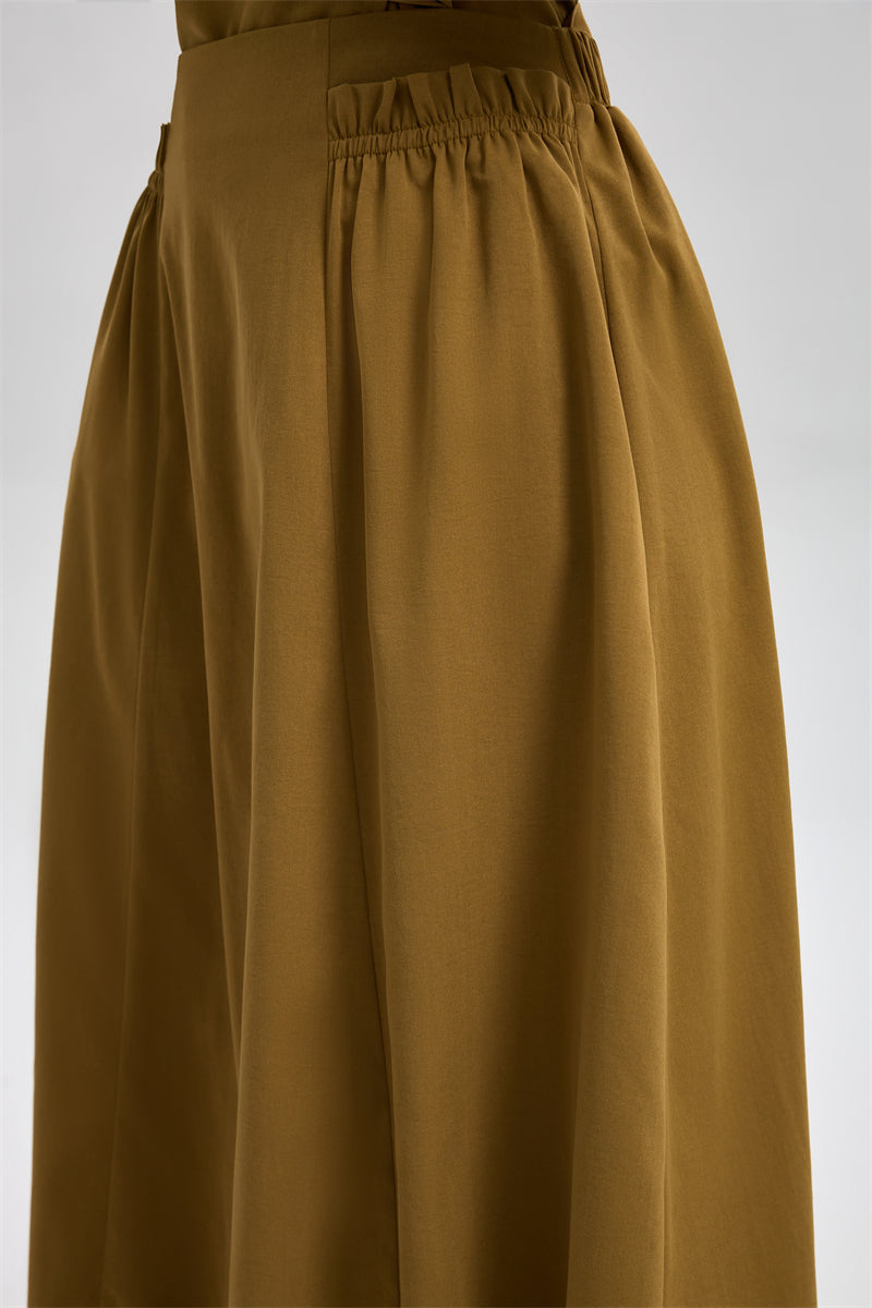 تنورة ميدي بخصر مطاطي