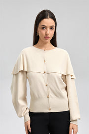 كارديغان بتفصيل طبقة كاب